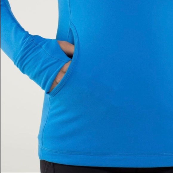 RARE Lululemon 10 Star Runner 1/2 Zip L/S Cornflower Blue RULU Ruffles Mesh - Picture 11 of 16